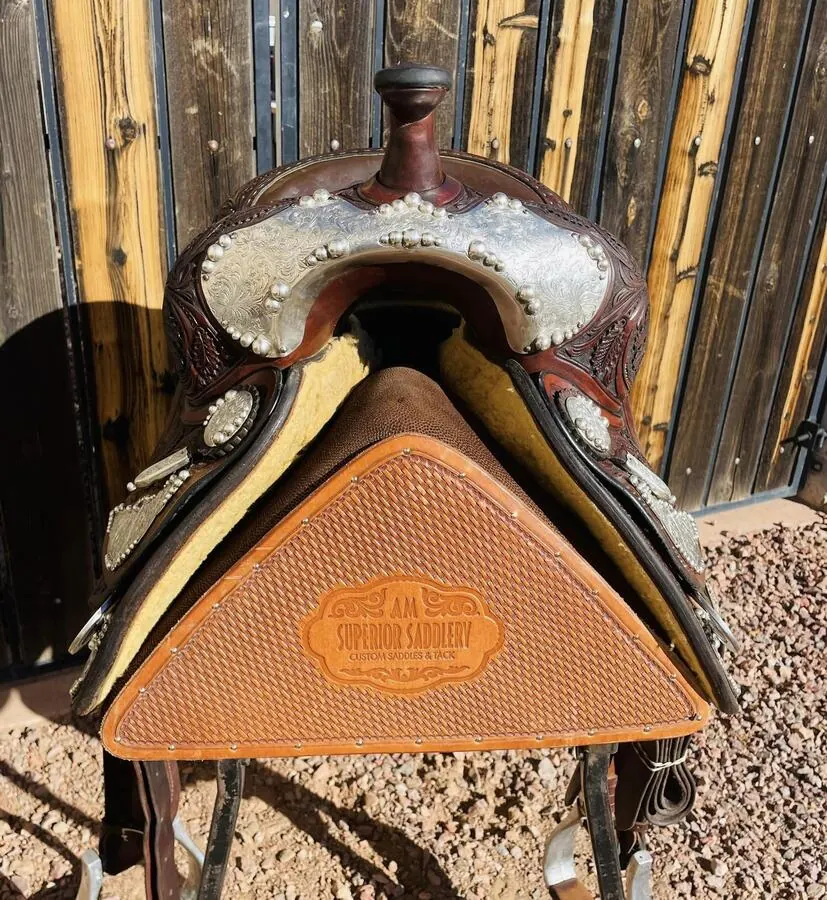 Bob Avila by Bob's Custom Saddle — 16" B17-120M — Cantle Rear
