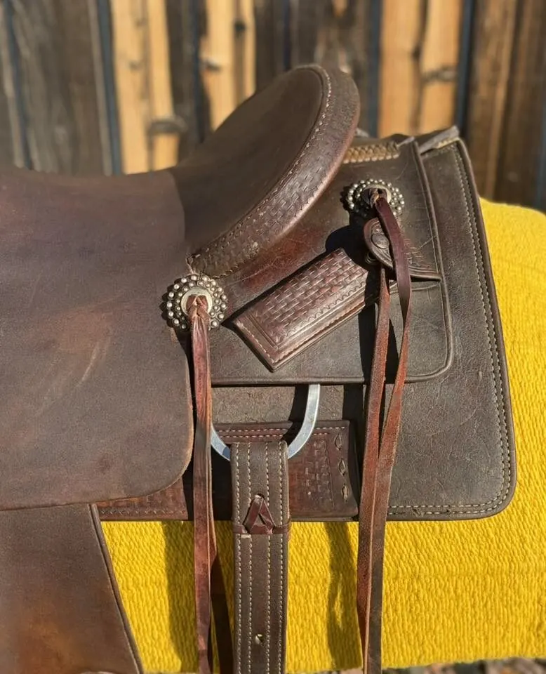 Ranch Cutter by Calvin Allen Saddlery — 15½" Seat — Offside Skirt