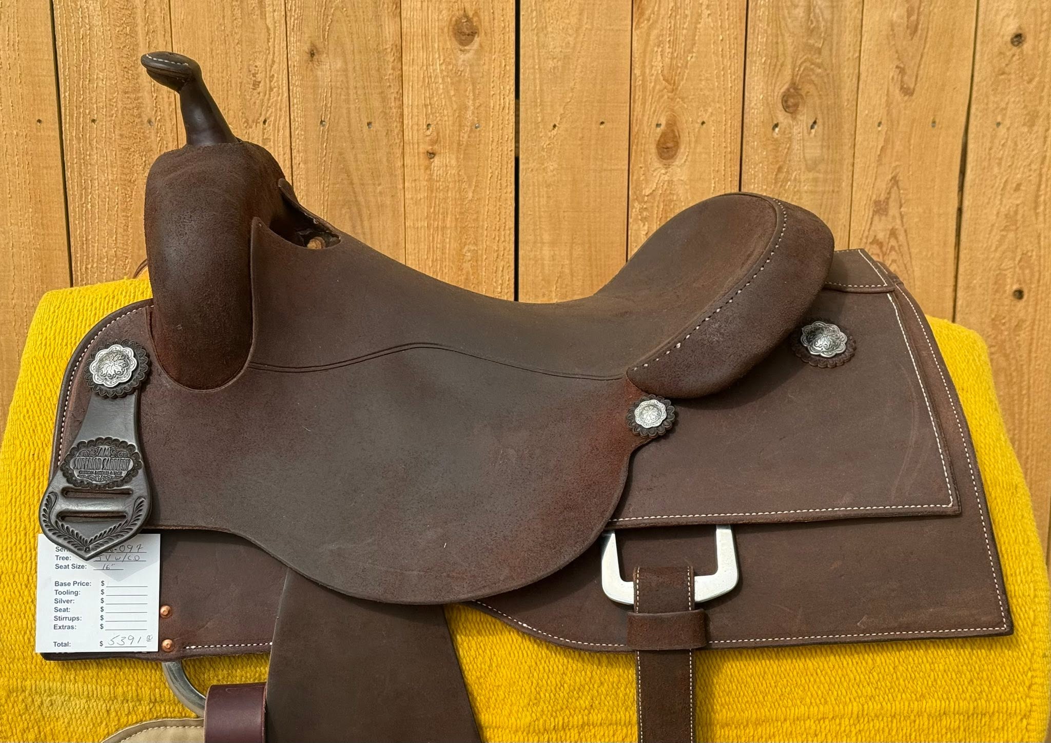 Superior Saddlery Ranch Rider — 16" M24 Tree, Dark Chocolate