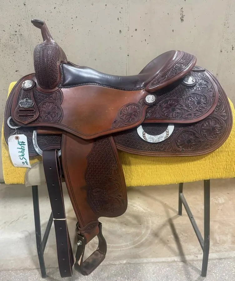 Superior Saddlery Reiner — Full Floral Tooling — Full Left