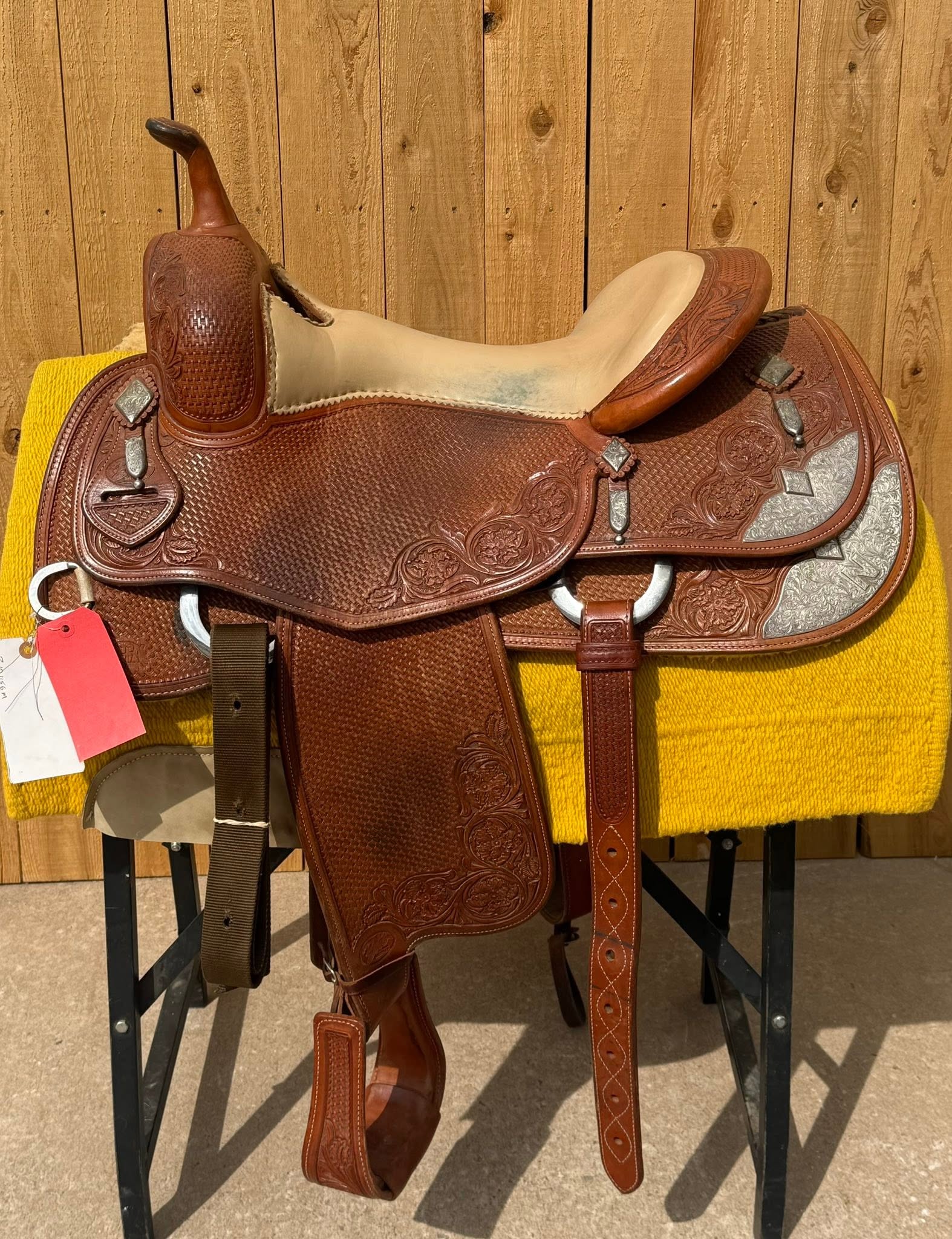 Todd Bergen Cowhorse by Bob's Custom — 15½" Basketweave & Sterling Silver