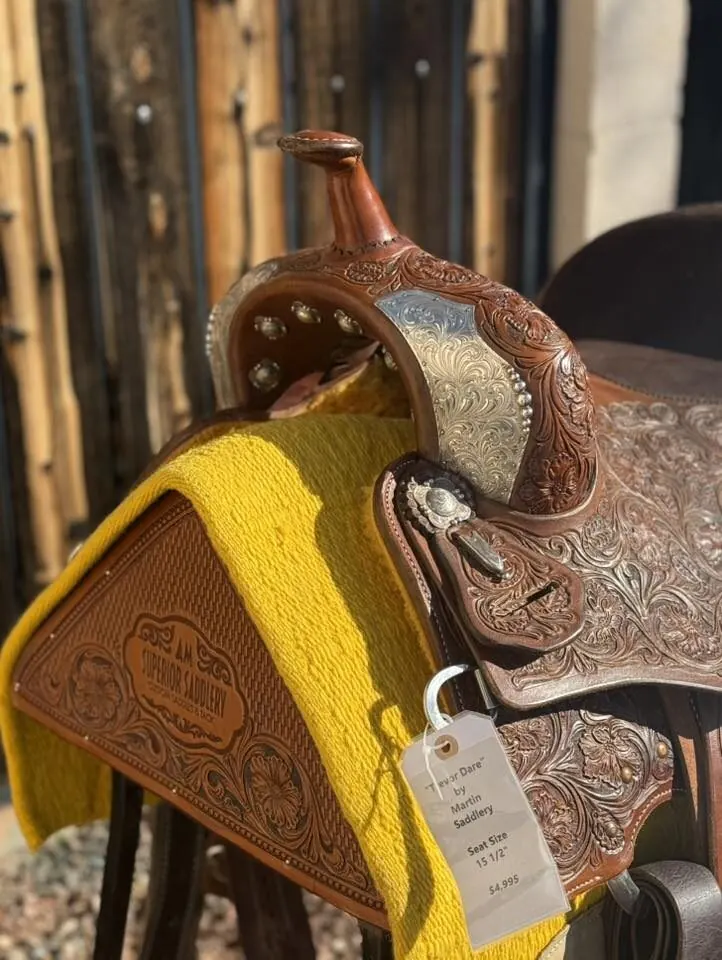 Trevor Dare Reiner by Martin Saddlery — 15½" Full Silver — Tag